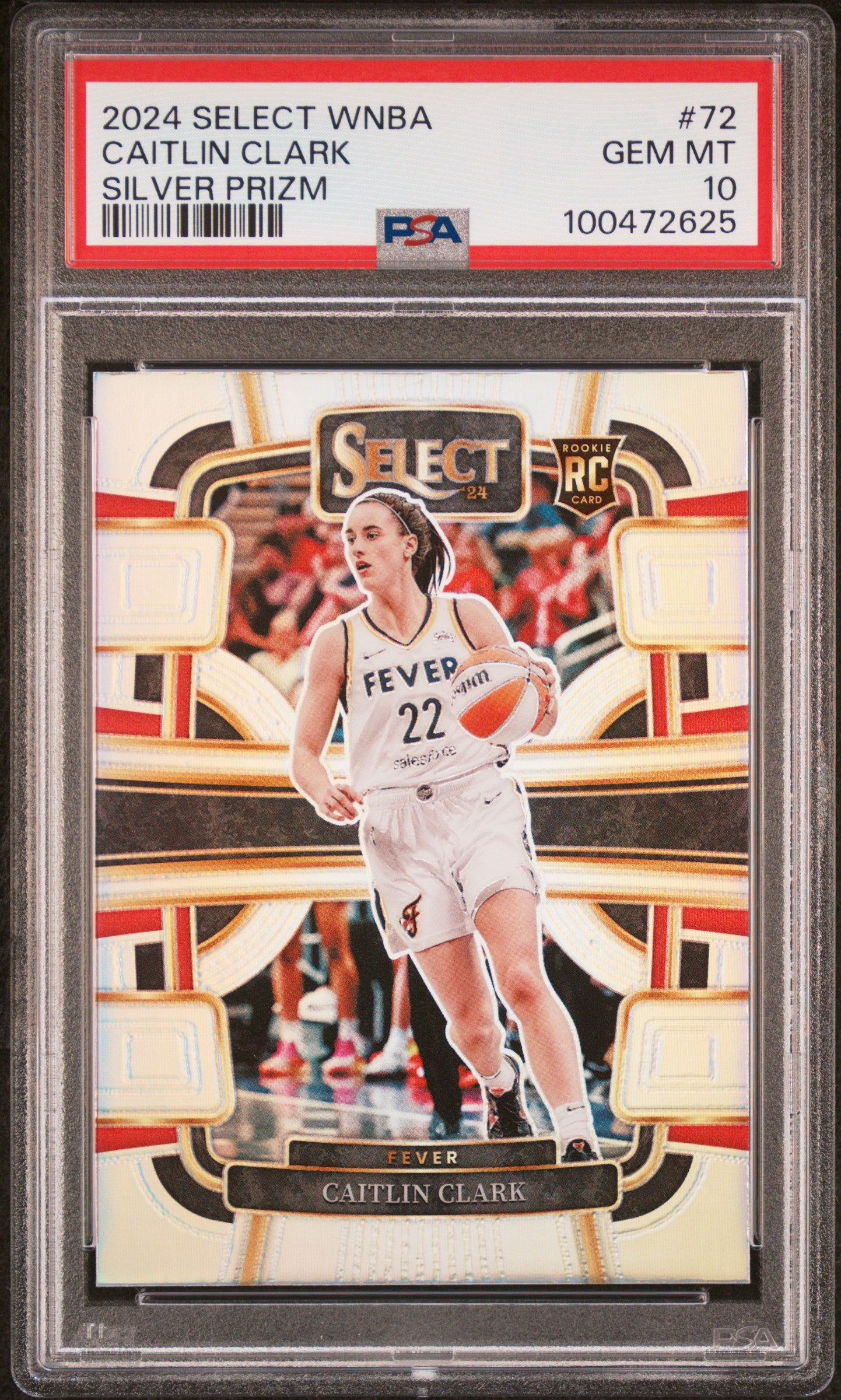 2024 Select WNBA #72 Caitlin Clark Silver PSA 10