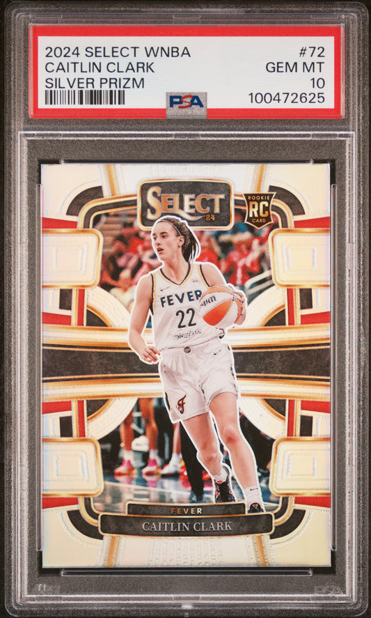 2024 Select WNBA #72 Caitlin Clark Silver PSA 10