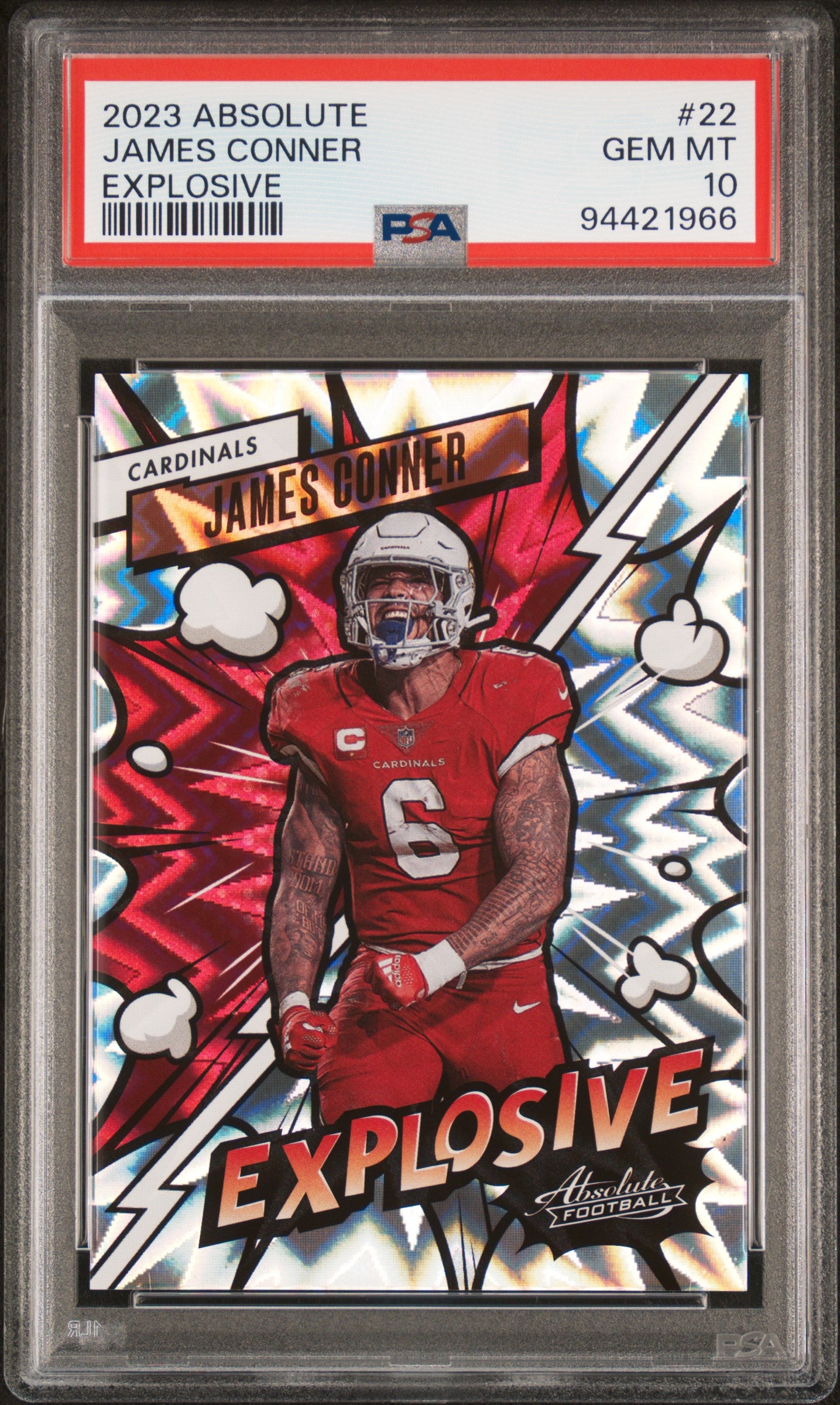 2023 Absolute #22 James Conner Explosive PSA 10