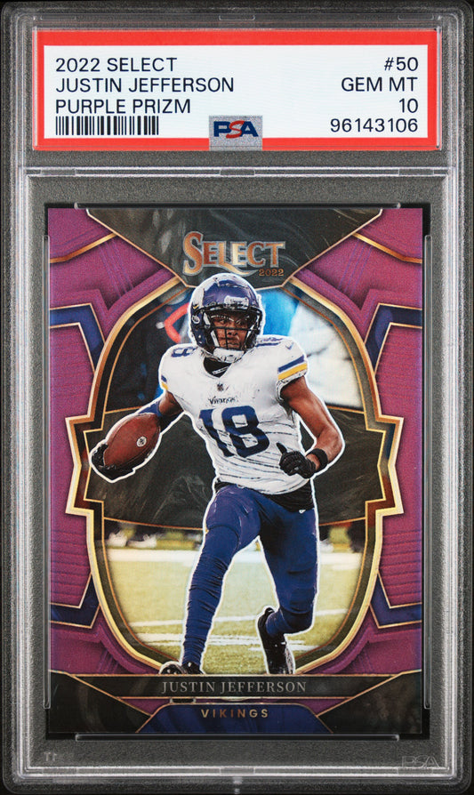 2022 Select #50 Justin Jefferson Purple PSA 10