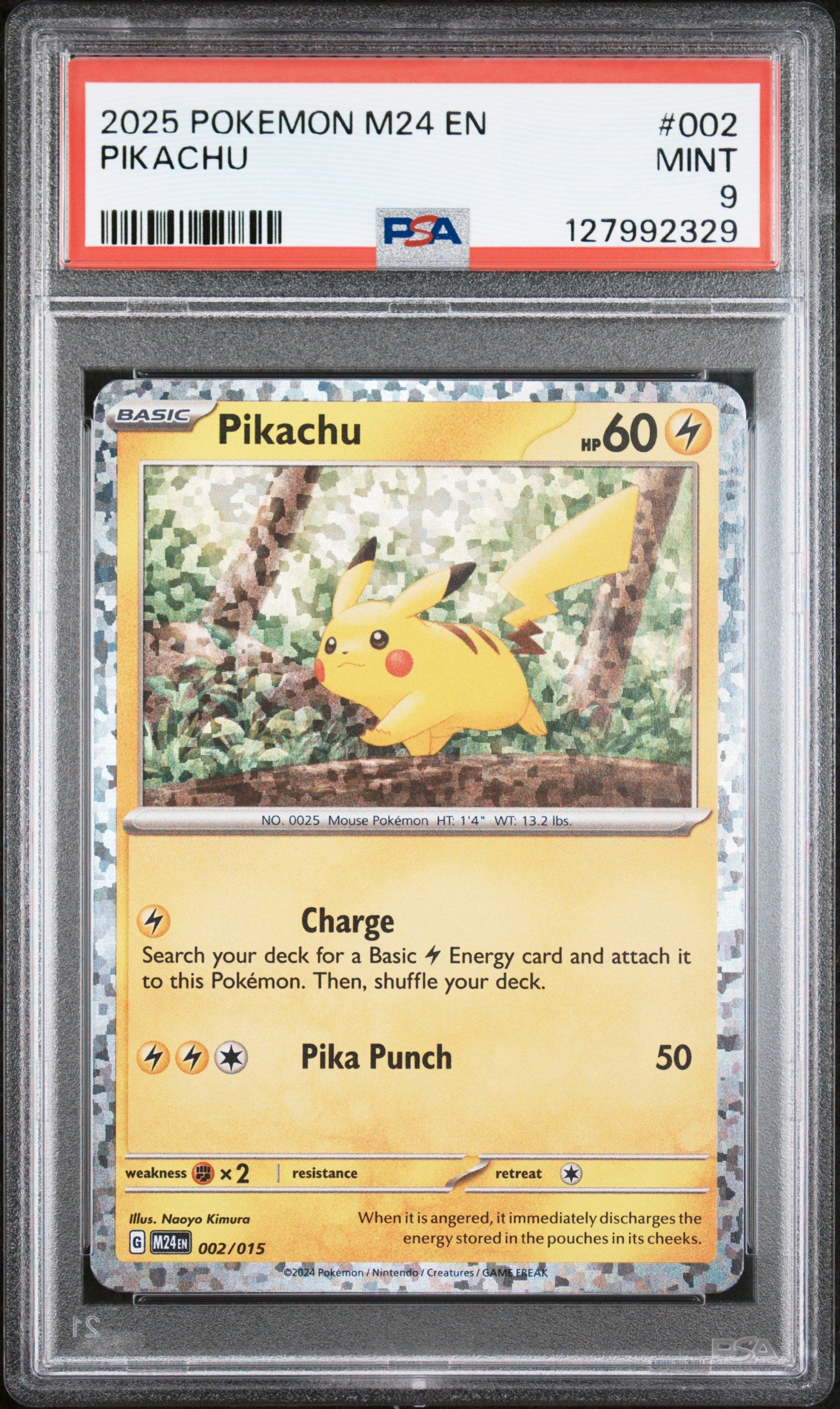 2023 Pokemon McDonald's M24 #002 Pikachu PSA 9