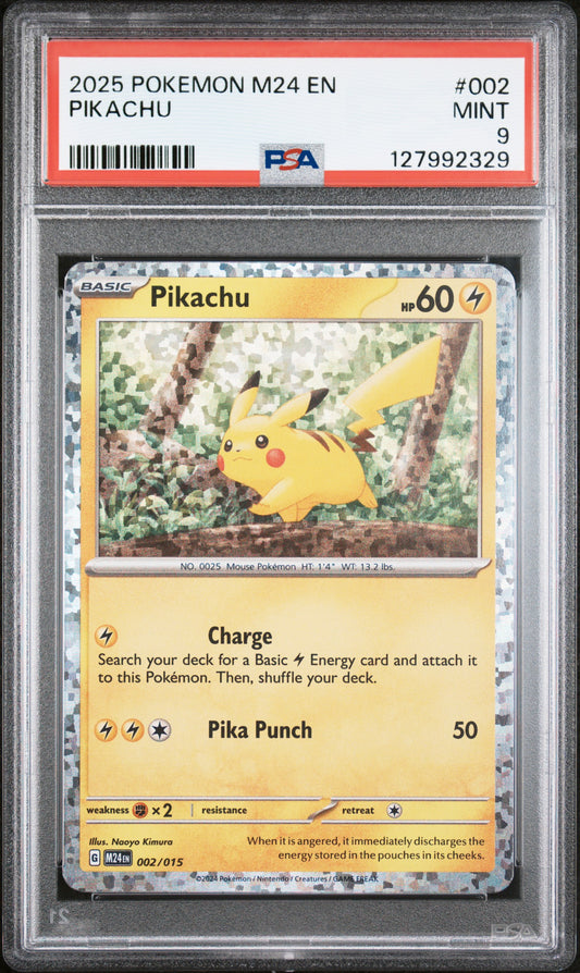 2023 Pokemon McDonald's M24 #002 Pikachu PSA 9
