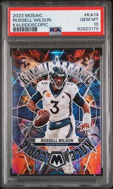 2023 Mosaic #KA14 Russell Wilson Kaleidoscopic PSA 10