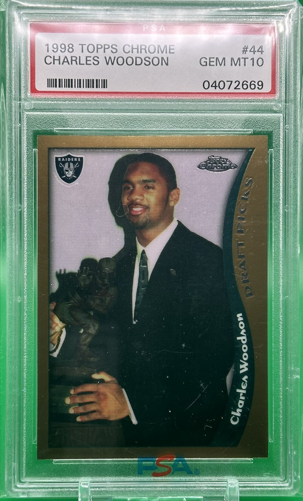 1998 Topps Chrome #44 Charles Woodson PSA 10
